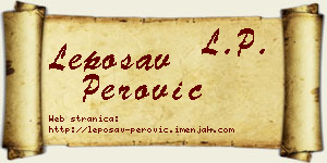 Leposav Perović vizit kartica
